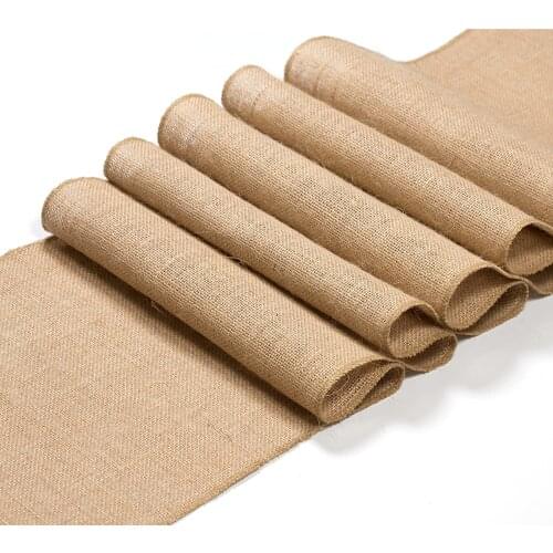 10Meter Natural Jute Hessian Burlap Ribbon Roll Burlap Table Runners Wedding Party Chair Bands Vintage Home Decor 4 Size
