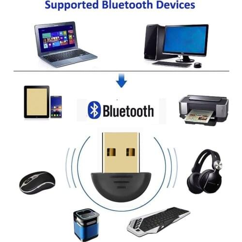Kebidumei CSR 4.0 Mini Bluetooth Dongle USB Wireless Bluetooth Adapter Transmitter Dual Mode for PC Windows 10 8 Win 7 Vista XP