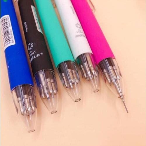 Multi-Function Pen Five-Color Ball Pen Black / Blue / Green / Red / Purple Ballpoint Pen 0.7mm + 0.5mm Pencil Office Stationery