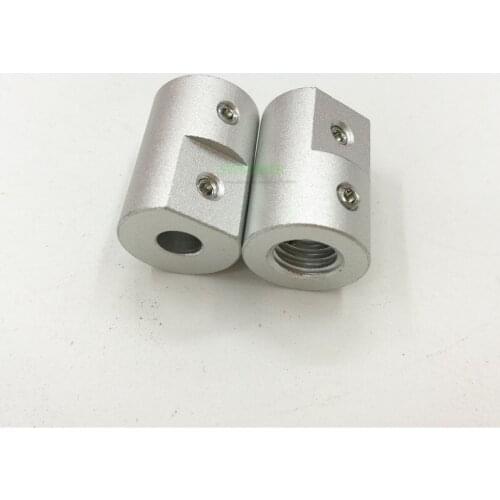 2pcs*Z-axis Motor coupling M8 Thread and 5mm bore aluminum alloy for NEMA17 steeper motor Reprap CNC mill parts