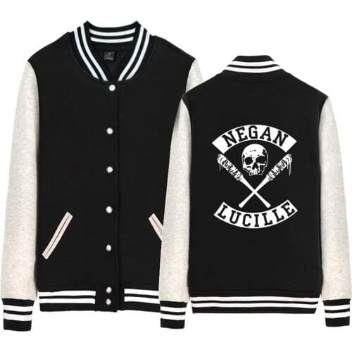 Man jacket Boy Coat Baseball R.I.P. Walking Dead Skull Head Negan Lucille Zombie Evolution Don't Fleece Autumn Winter ZIIART