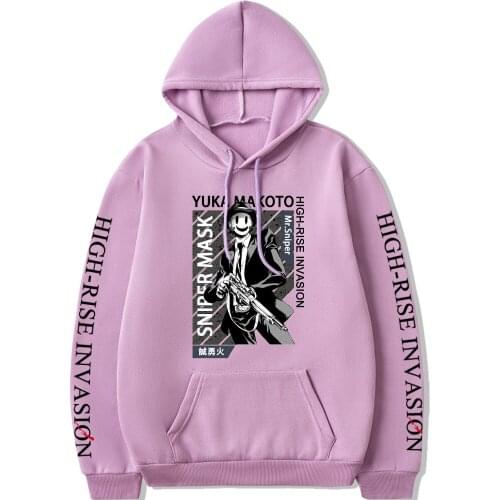 Anime High-Rise Invasion Sniper Kamen Cool Cartoon Men Hoodies Sweatshirt Harajuku Winter Unisex Long Sleeve Streetwear Pullover