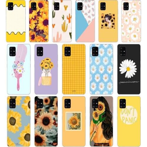 087FG Daisies Background Soft Silicone Tpu Cover Case for Samsung Galaxy A20 A20E A20S A40 A31 A41 A51 A71 case