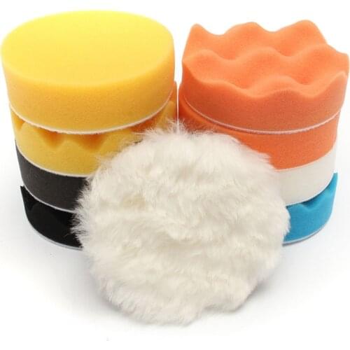 11Pcs/Set 3/4 inch Buffing Polishing Pad Kit For 80/100mm Watch Glass Car Polisher Pads M10 Drill Adapter Thread Abrasive Tools