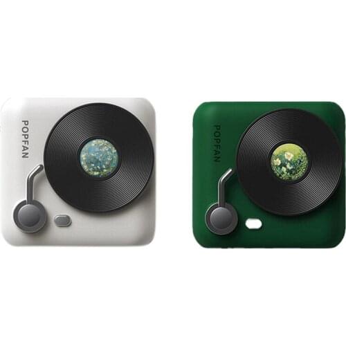 New Creative Record Player Humidifier, Neck Fan, USB Desktop Spray Humidifier, Lazy Neck Fan