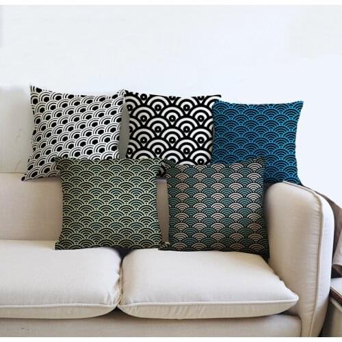 Sea Shell Shape Geometric Home Decor Pillow Nordic Blue Gray European Concise Car Cushion Outdoor Patio Throw Pillows 45x45cm