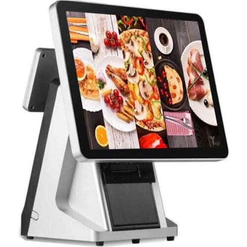 POS System with Built-in 58mm Printer and VFD POS Terminal Point of Sale Factory Sales Cash Register Point of Sale 15'' Screen