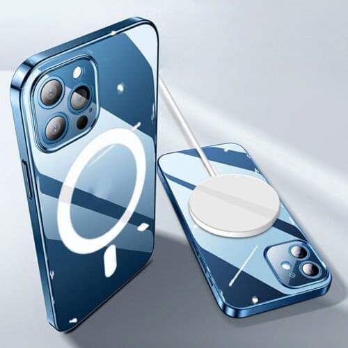 For iPhone 12 Pro Max 12 Mini Case Clear Phone Cover Support For Magsafing Wireless Charger iPhone 12 Pro Phone Cover