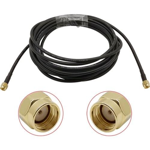 RP SMA Male to RP SMA Male Plug WiFi Antenna Connector RG58 Coaxial Cable Extension Pigtail Wire Adapter
