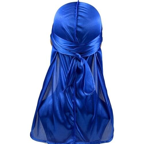 Long Tail Silk Scarf Muslim Turban Doo Rag Pirate Hat Durag Chemo Caps Skull Hat Headwear 11 Colors To Choose From