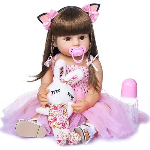 Silicone Princess Newborn Babies Doll with Realistic Soft Dolls Lifelike Toy for Kids Reborn Toddler Child Play House Game