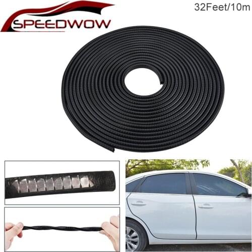 SPEEDWOW 10m Universal Car Door Edge Guards U-shaped Edge Trim Seal Strip Styling Moulding Protection Strip Scratch Protector