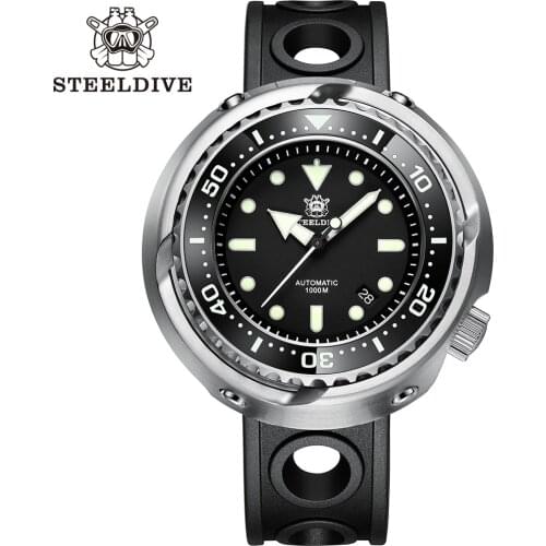 STEELDIVE SD1978 New Arrival Stainless Steel Case 1000m Water Resistant NH35 Automatic Movement Tuna Dive Watch