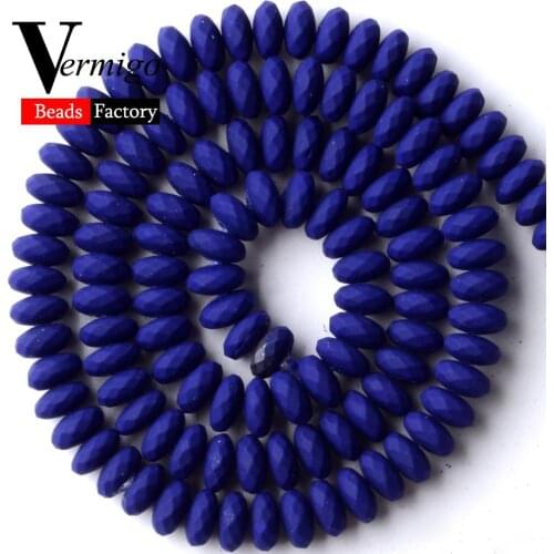 Natural Stone Dark Blue Nanotech Rubber Hematite Abacus Beads For Jewelry Making 6mm Sapcer Beads Diy Bracelets Accessories 15