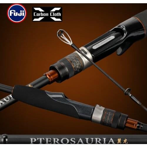 TSURINOYA Spinning Casting Fishing Rod PTEROSAURIA FUJI Guide Rings 1.91m 2.01m 2.13m 2.18m 2.28m Universal Carbon Pike BASS Rod