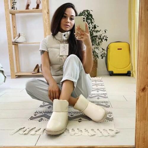 2021 New Winter Plus Velvet Into The Water Snow Boots Thick Warm Womens Boots Thick Bottom Womens Boots