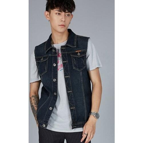 Mens Vest Black Blue Denim Cowboy Vests Men Sleeveless Casual Big size 5XL 6XL 7XL 8XL Veste Gilet Homme Uomo kamizelka Chaleco