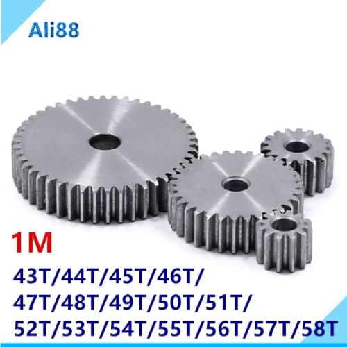 1 Mold gears is 45 # steel pinion and rack straight gear is gear 10 mm thickness gear wheel 43 to 58 tooth hole process