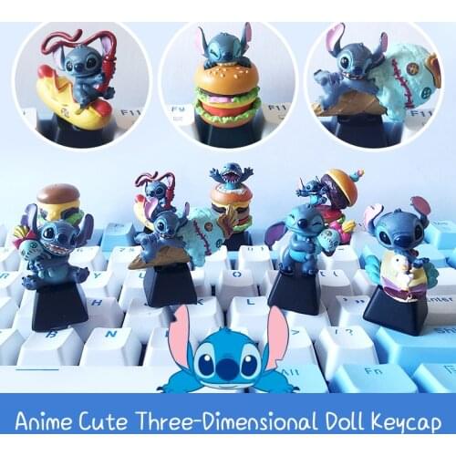 1Pc Anime Keycap Personality Design Cartoon Axis Mechanical Keyboard Gift Keycap Anime Cute Three-Dimensional Doll Keycap