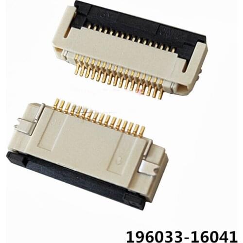 10pcs 196033-16041 0.5mm pitch 16P H=2.0mm FPC FFC flip cover gold plated connector
