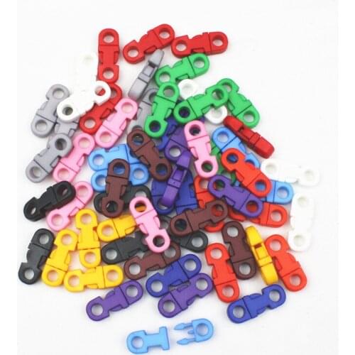 20 Pcs 10mm Mini Color Small Buckle DIY Nylon Safety Buckle For Paracord Bracelets Backpacks Garment Bags Pet Webbing Buckle
