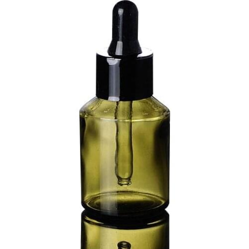 300pcs 30ml Green Glass Dropper Bottle Refillable Tea Tree Oil Essential Aromatherapy Perfume Container Liquid Pipette Bottle