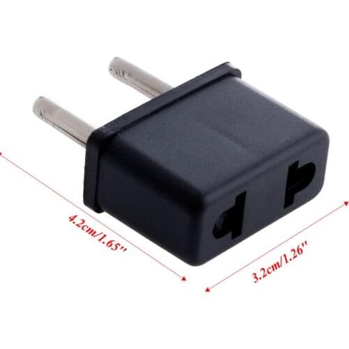 10 PCS USA US to EU Euro Europe AC Power Plug Converter Travel Adapter Charger 85WD
