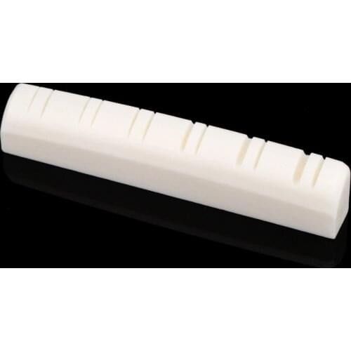 Musiclily Slotted Bone 12-String Acoustic Guitar Nut, 49x6x9.2/8.7mm (2 Pieces)