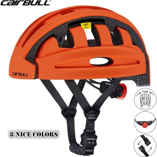CAIRBULL FIND Foldable Cycling Helmet With Rear light High Quality Safety Bicycle Helmet City Bike Helmet 접이식 자전거 헬멧