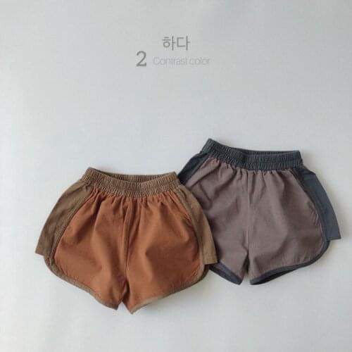 Korean childrens wear childrens color 3-point shorts Summer Boys' and girls' sports pants boys pants kids pants