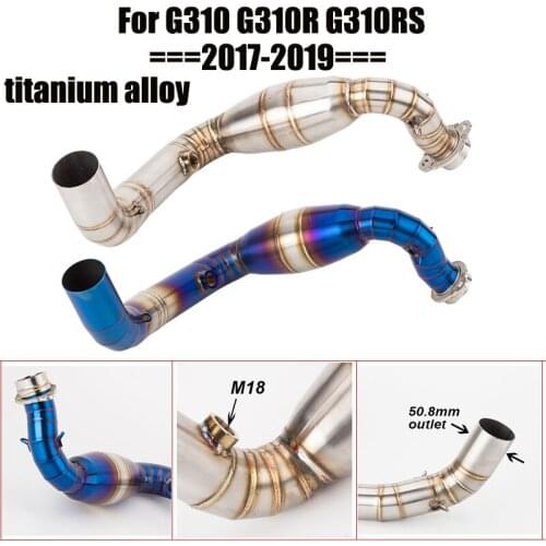 For G310R/G310GS 2017 2018 2019 Slip On For 51mm Motorcycle Exhaust Modified Middle Pipe Connector Link Pipe Tube