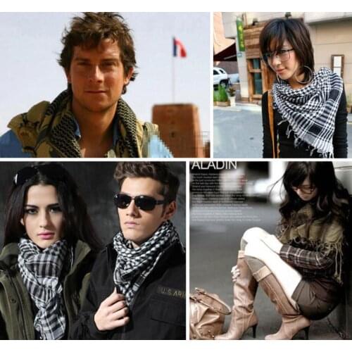 Men Women Military Windproof Scarf Muslim Hijab Shemagh Tactical Shawl Arabic Keffiyeh Outdoor Hunting Hiking Scarves