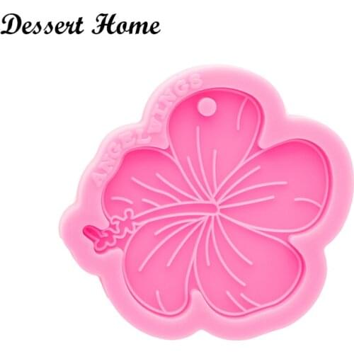 DY0844 Bright Resin Art diy Flower Mould , Resin Silicon Mold keyring , DIY Epoxy Jewellery Making