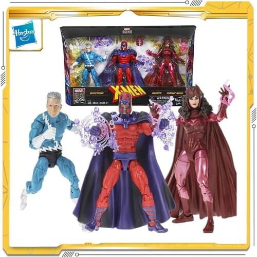 6inch Original Hasbro Marvel Legends X-Men Magneto Scarlet Witch Quicksilver Model Toy Action FiguresToys For Children Gift