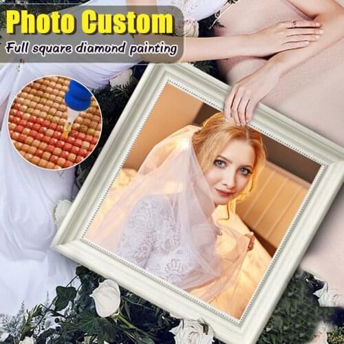 Photo Custom Diamond Painting Cross Stitch Full-width/round Rhinestone Diy Diamond 3d Diamond Embroidery Gift Promotion