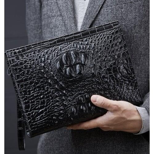 Mens Genuine Day Clutch Business Handbag Male Envelop Messenger Bag Casual Travel Bag Multi Functional Bag Big Capacity Tote