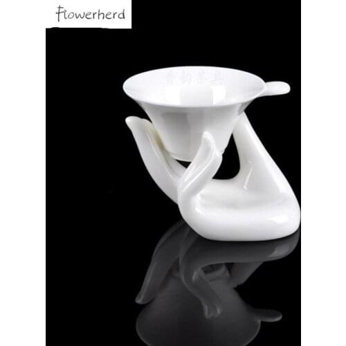 Creative Ceramic Tea Infuser Tea Strainer Teaware Kitchen Accessories Tea Set Filter White Porcelain Tea Filter Tea Leak