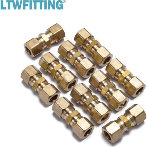 LTWFITTING 3/8" OD Compression Union ,BRASS COMPRESSION FITTING