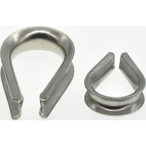 M2 toM24 Wire Rope Cable Thimbles Clamps Marine Grade tainless Steel Wear and rust Boat Sleeve Clip Fittings Cable Crimps Collar