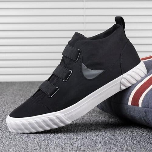 High Top Men Canvas Shoes Man Patchwork Flat Casual Shoes Summer Breathable Male Outdoor Sneakers
