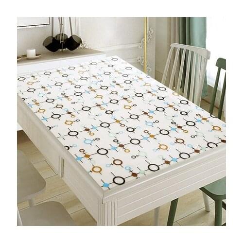 New arrive pvc thickened table mat crystal board coffee table table mat Waterproof Tablecloth with Kitchen Pattern