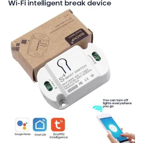 4pcs 10A/16A Wifi Switch For Tuya Smart Life App Wireless Timer Breaker Voice Control Smart Module Work With Alexa Google Home