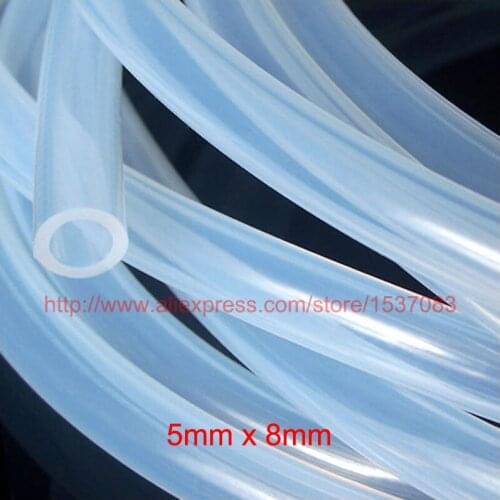 2m x 5mm x 8mm Food Grade Silicone Tube Garden Hose translucent Pipe