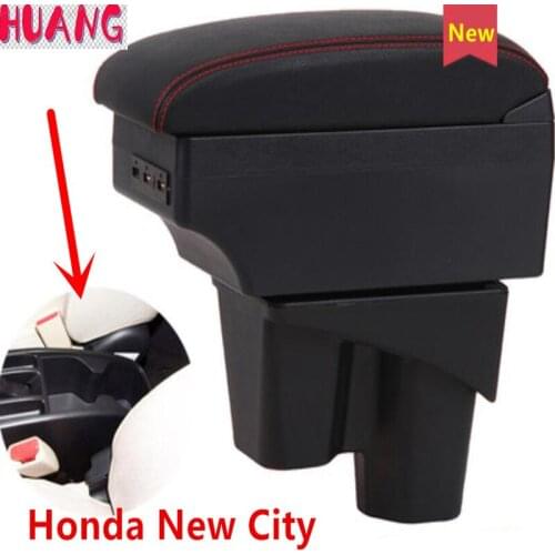 For Honda New CITY GREIZ GIENIA Armrests box central storage box Retrofit parts Car Armrest with USB