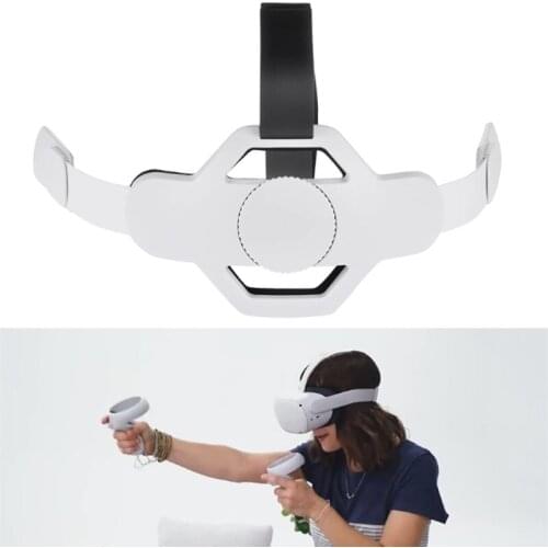 VR Headband Compatiable for oculus Quest 2 Replacement for Elite Strap Adjustable Clockwork Knob Design Non-Slip Head with QW