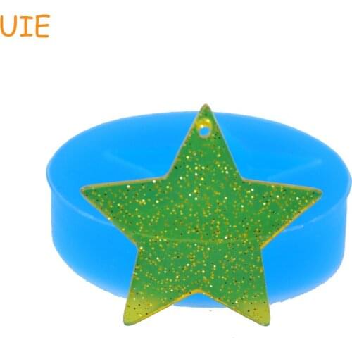 PYL542U 29.7mm Star Mold - Pendant Silicone Mold Cake Decorating, Sugarcraft, Candy Making, Chocolate, Resin Polymer Clay Mold