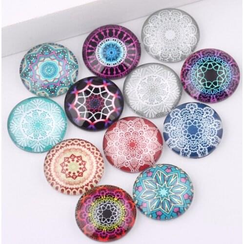Reidgaller snowflake photo handmade glass cabochon 20mm 12mm 10mm 18mm 25mm mixed flatback jewelry findings for earrings