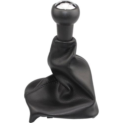 5 Speed Car Manual Gear Shift Knob Shifter Lever Leather Gaiter Boot Cover For Peugeot 307 Car Styling Accessories