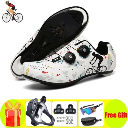 Sapatilha Ciclismo New Road Cycling Shoes Men Sneakers Women Breathable Bike Shoes White Sport Bicycle Shoes Racing