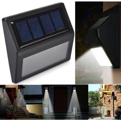 Solar Powered Wall Light- Step Lights Outdoor Waterproof LED Solar Lights for Pathway, Deck, Garden, Patio, Staircase,Pack of 2